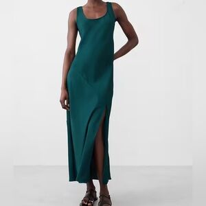 NWT- NEW Beautiful Long Teal Maxi Dress-Banana Republic